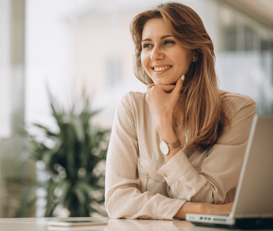 A happy workplace employee after a health check